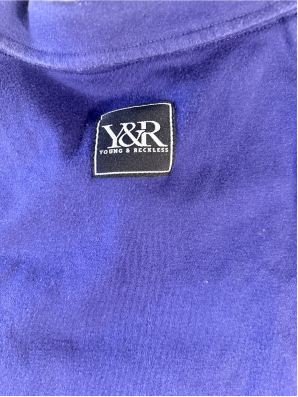 Young & Reckless RCKLSS Rugby Shirt Mens Small Blue Red Long Sleeve Polo - Picture 5 of 8